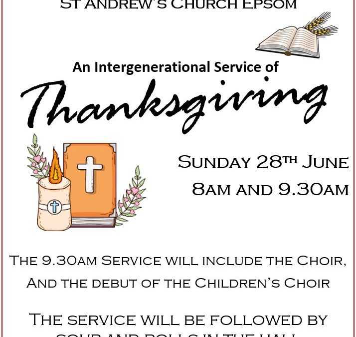 An Intergenerational Service of Thanksgiving