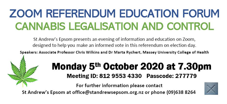 ZOOM Cannabis Legalisation & Control Referendum Forum