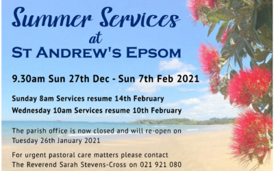 Summer Services at St Andrew’s Epsom