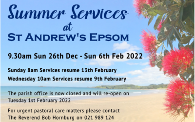 Summer Services at St Andrew’s Epsom