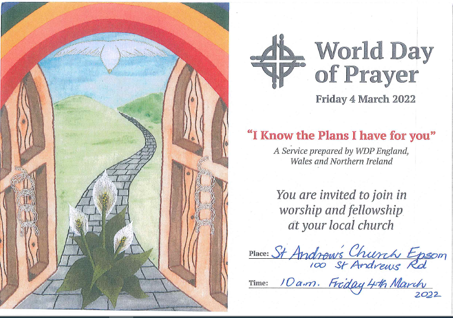 World Day of Prayer at St Andrew's Epsom St Andrew’s Epsom