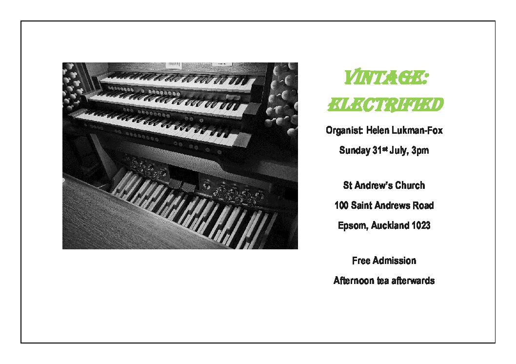 Vintage Electrified: Organ Recital